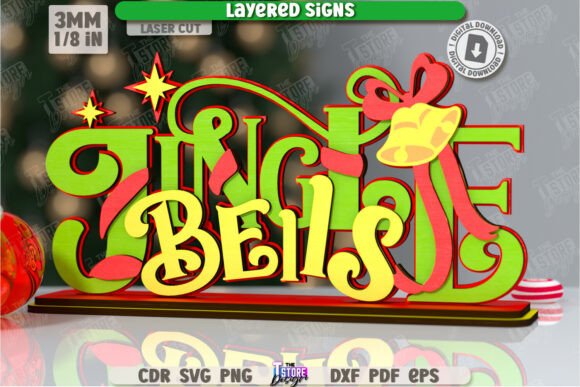 Download Christmas Layered Desktop Sign Laser Cut - Christmas Collection