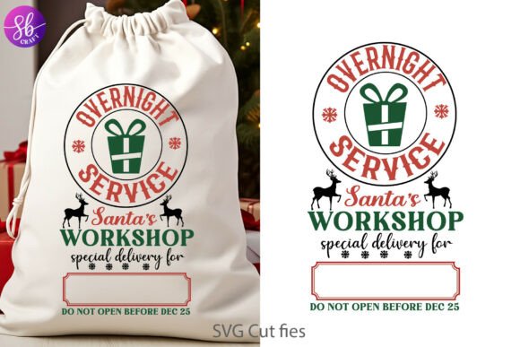 Download Overnight, Christmas Santa Sack Svg - Christmas Collection