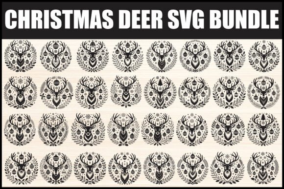 Download Christmas Deer SVG Bundle - Christmas Collection