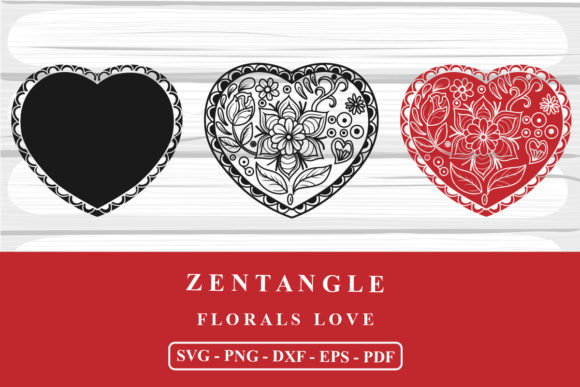 Download Florals Love Zentangle SVG Cutting Files - Cutting file Collection