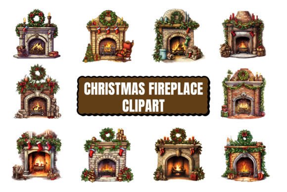 Download Christmas Fireplace Clipart - Christmas Collection