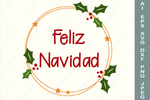 Download Feliz Navidad Svg, Circle Christmas Svg - Christmas Collection