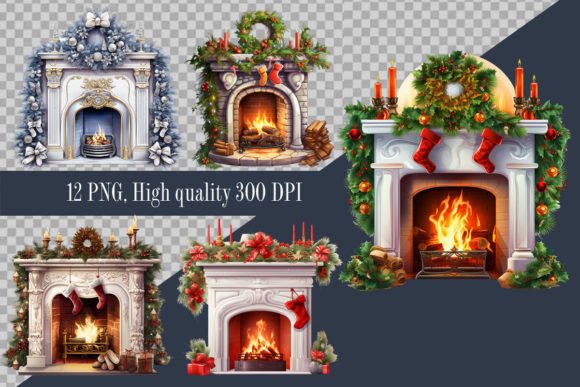 Download Christmas Fireplace Clipart - Christmas Collection