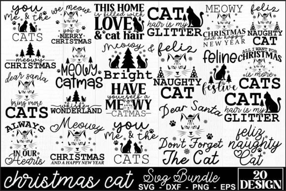 Download Christmas Cat SVG Bundle - Christmas Collection