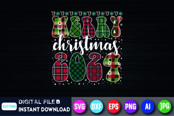 Download Merry Christmas 2024 Buffalo Plaid Red - Christmas Collection