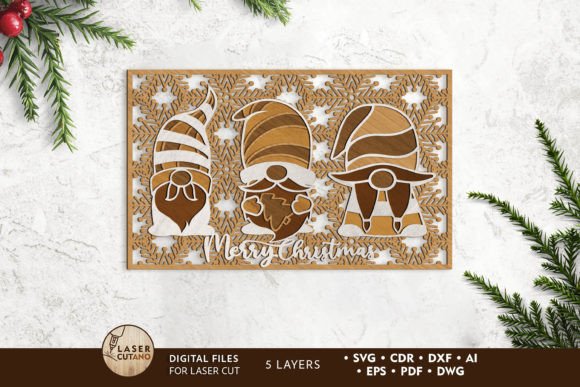 Download Christmas Gnomes Multilayer Cut Template - Christmas Collection