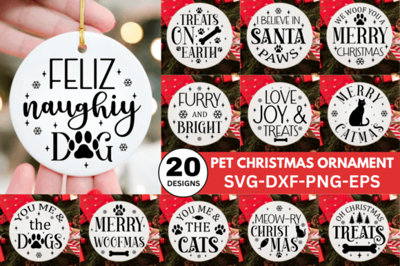 Download Pet Christmas Ornament SVG Design Bundle - Christmas Collection