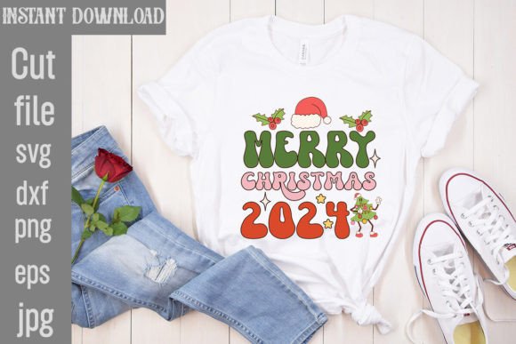 Download Merry Christmas 2024 Retro PNG Sublimation - Christmas Collection