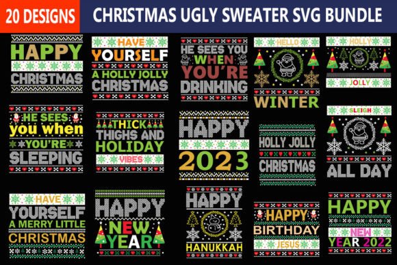 Download Christmas Ugly Sweater Svg Bundle - Christmas Collection