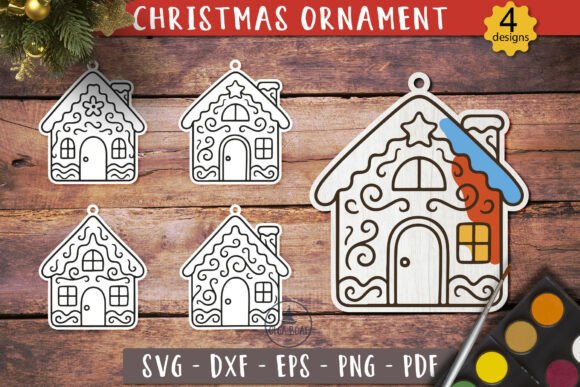 Download Gingerbread House Ornament SVG Christmas - Christmas Collection
