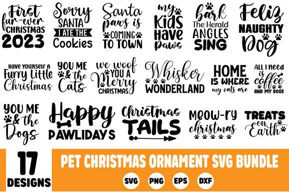 Download Pet Christmas Ornament SVG Bundle - Christmas Collection