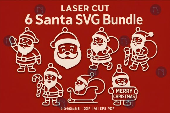 Download Laser Cut Christmas Santa SVG Bundle - Christmas Collection