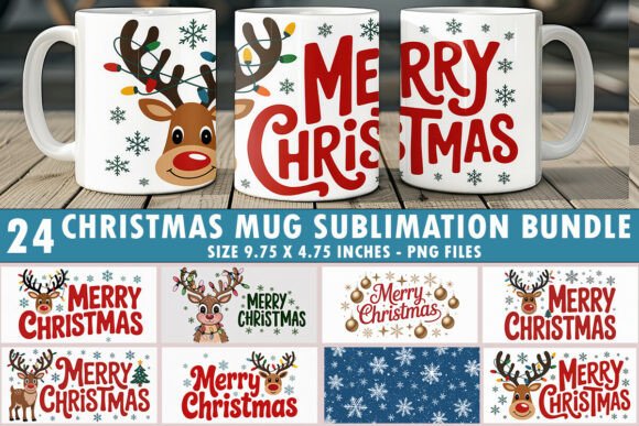 Download Christmas MUG Sublimation Bundle - Christmas Collection