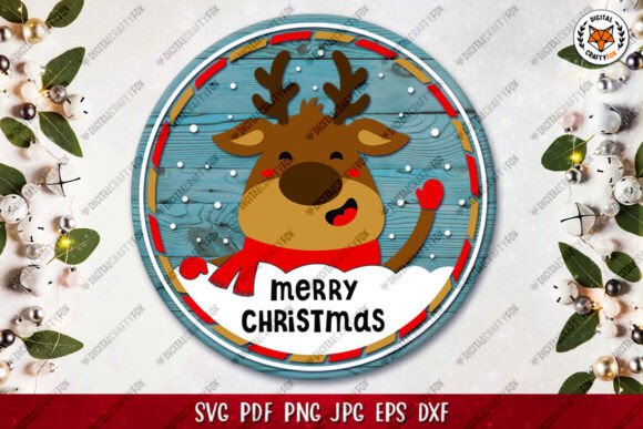 Download Deer SVG, Merry Christmas Hanger SVG - Christmas Collection