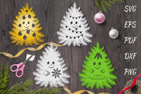Download Christmas Trees. Cutting and Sublimation - Christmas Collection