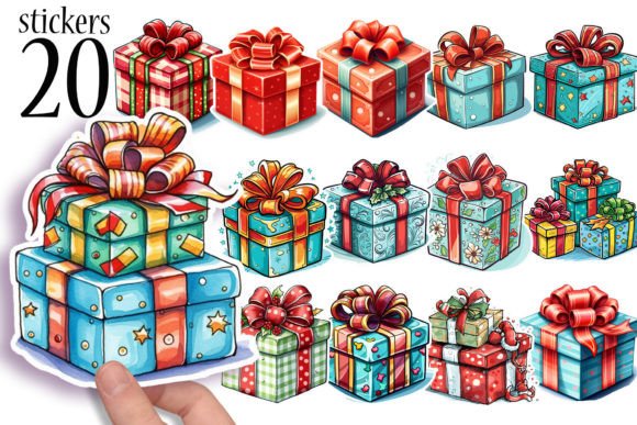 Download Christmas Gift Printable Stickers PNG - Christmas Collection