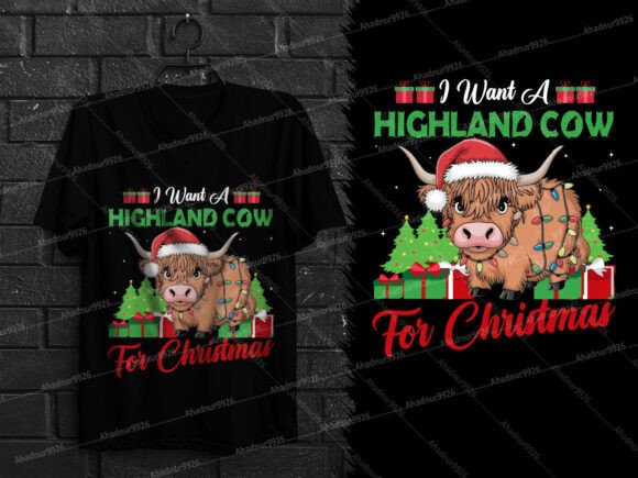 Download I Want a Highland Cow for Christmas Gift - Christmas Collection