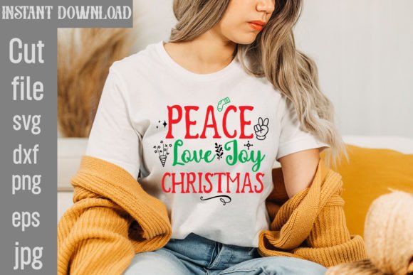 Download Peace Love Joy Christmas SVG Cut File - Christmas Collection