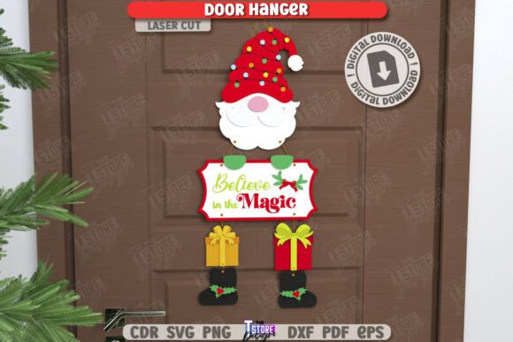 Download Christmas Door Hanger Laser Cut | Xmas - Christmas Collection